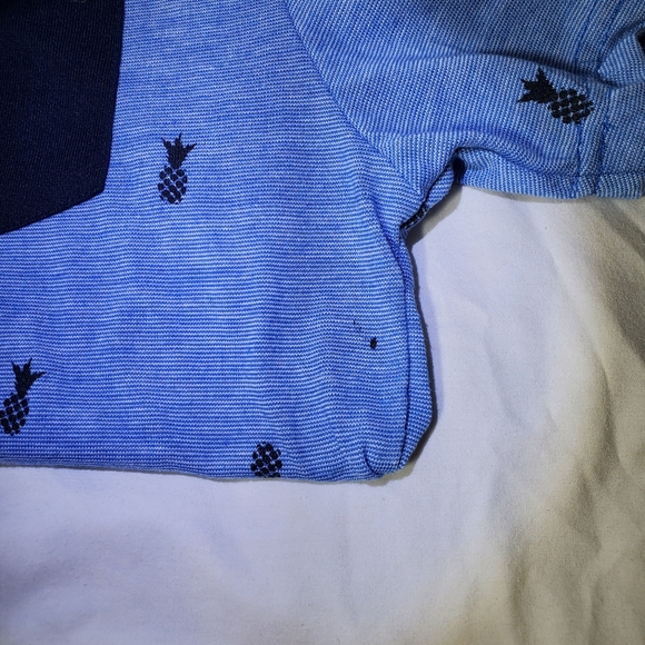 Swiss Cross Men's Medium lt. blue w/ pineapple pattern - Picture 6 of 13